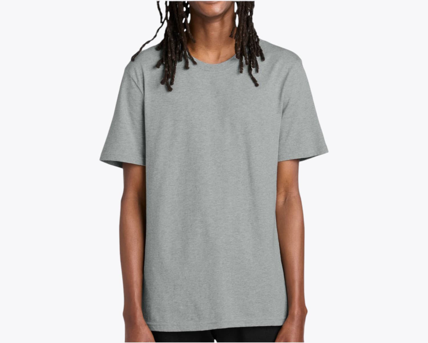 Allmade AL2100 Unisex Organic Cotton Tee in Granite Grey Heather (size:medium, view:front)
